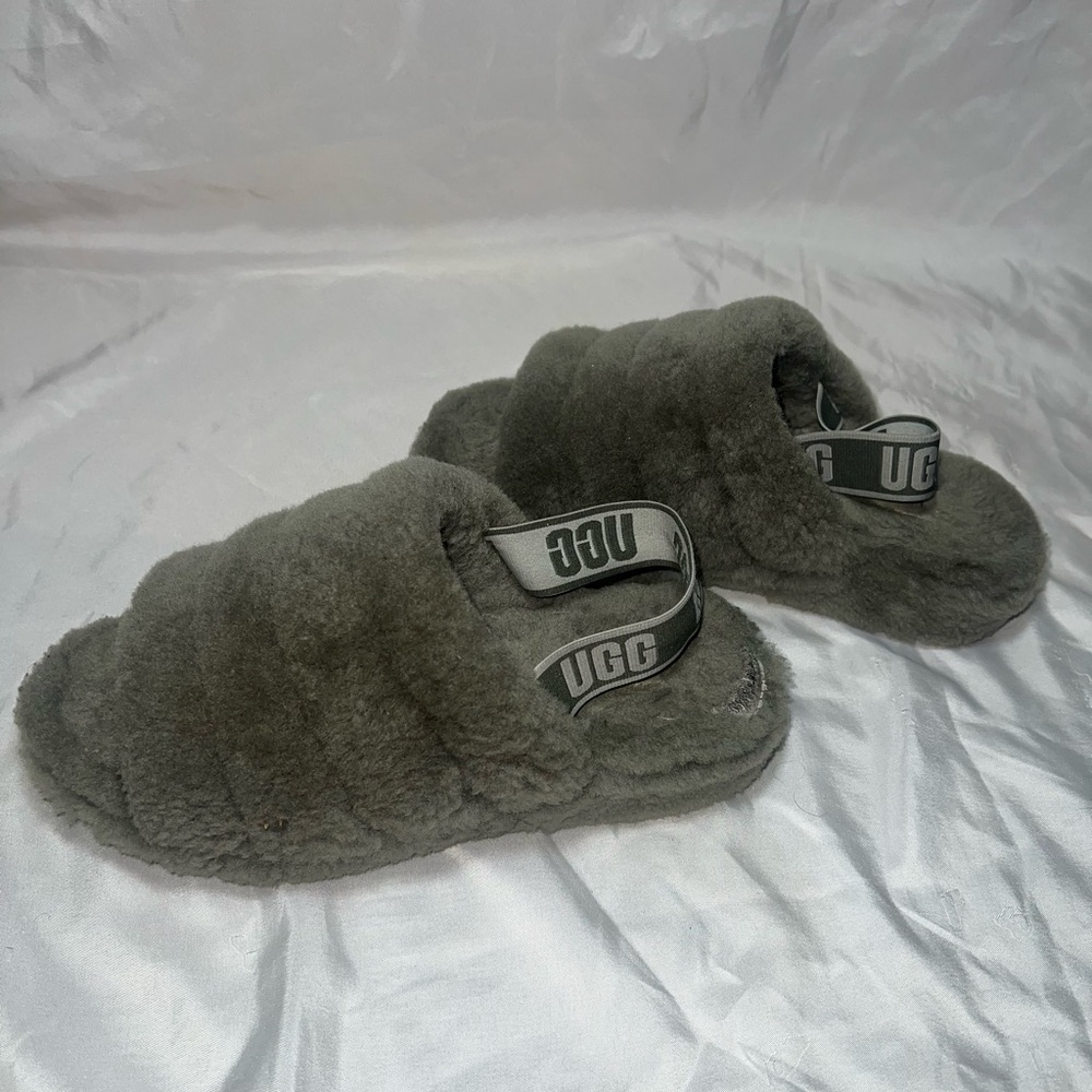 Green Ugg Slides Size 9